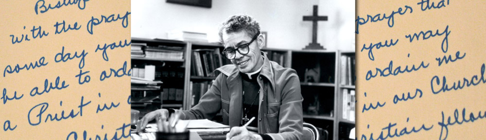 Pauli Murray at her desk